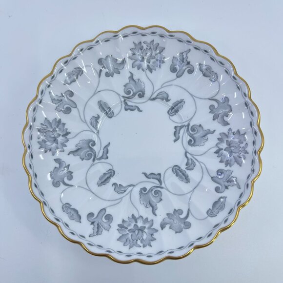 •spode colonel gray bone china cups and saucers set of 3 floral garland gold tri - Picture 7 of 9